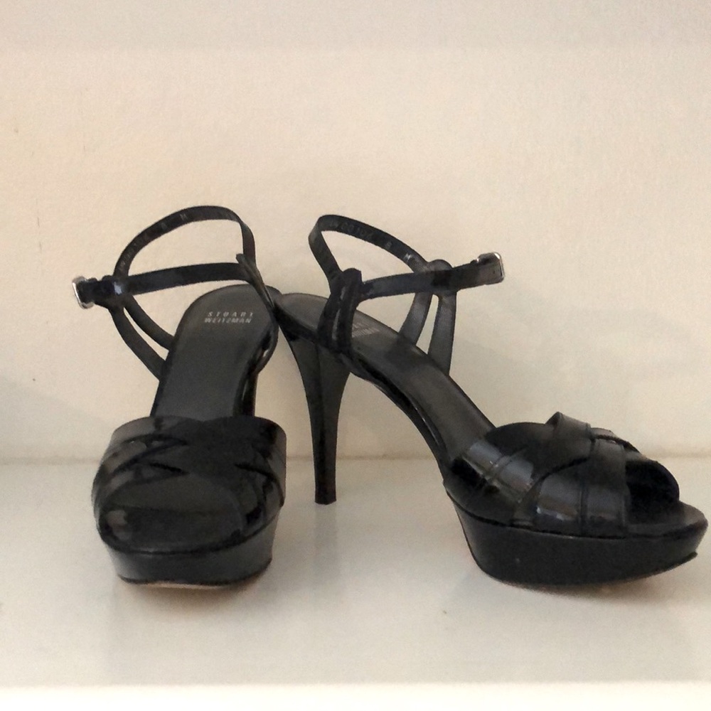 Stuart Weitzman black patent leather heels